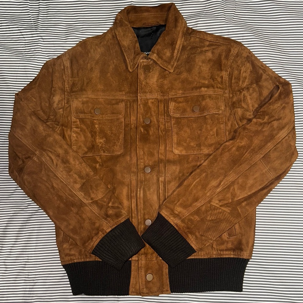 Men's Club Monaco Brown Suede Jacket